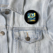Solar Eclipse 2024 Starry Night Painting Van Gogh Button (Beispiel)
