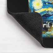 Solar Eclipse 2024 Starry Night Painting Van Gogh Mousepad (Ecke)