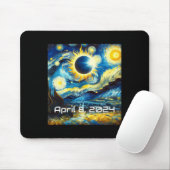 Solar Eclipse 2024 Starry Night Painting Van Gogh Mousepad (Mit Mouse)