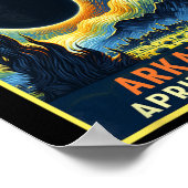 Solar Eclipse 2024 Starry Night Poster (Ecke)