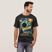 Solar Eclipse 2024 Starry Night T-Shirt (Vorne ganz)