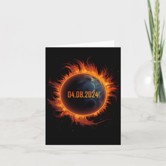 Solar-Eclipse 2024 Sun-Eclipse insgesamt 1 Karte (Vorderseite)