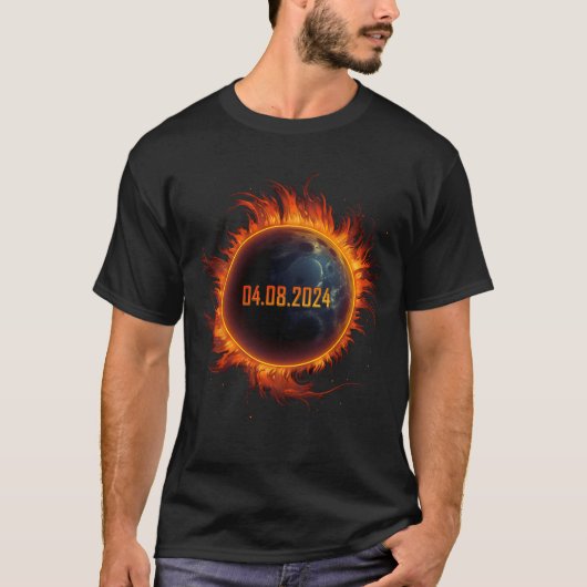 Solar-Eclipse 2024 Sun-Eclipse insgesamt 1 T-Shirt (Vorderseite)