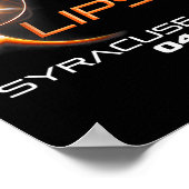 Solar Eclipse 2024 Syrakus New York Poster (Ecke)