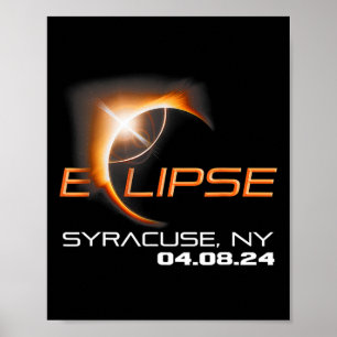Solar Eclipse 2024 Syrakus New York Poster