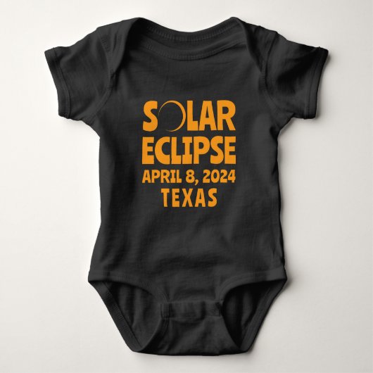 Solar Eclipse 2024 Texas Baby Strampler (Vorderseite)
