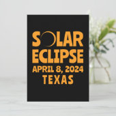 Solar Eclipse 2024 Texas Einladung (Stehend Vorderseite)
