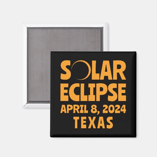 Solar Eclipse 2024 Texas Magnet (Vorderseite/Rückseite)