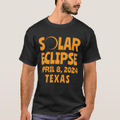 Solar Eclipse 2024 Texas T-Shirt (Vorderseite)