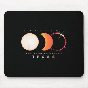 Solar Eclipse 2024 Texas Total Eclipse America Gra Mousepad