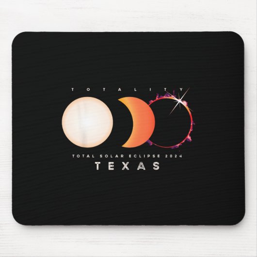 Solar Eclipse 2024 Texas Total Eclipse America Gra Mousepad (Vorne)