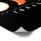 Solar Eclipse 2024 Texas Total Eclipse America Gra Poster (Ecke)