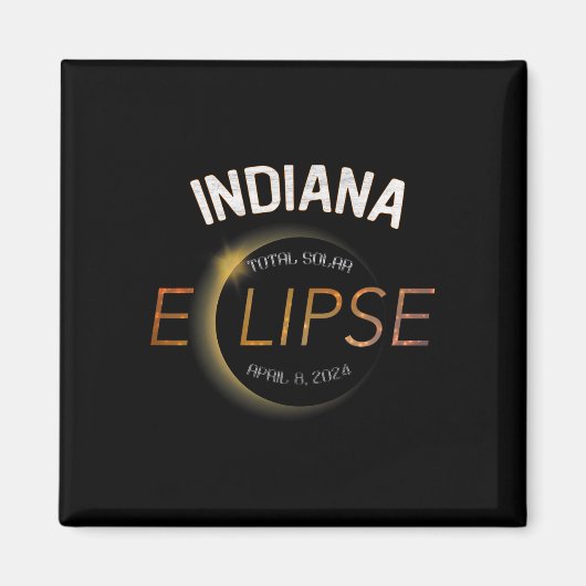 Solar Eclipse 2024 Total Solar Eclipse Staat Indie Magnet (Vorne)