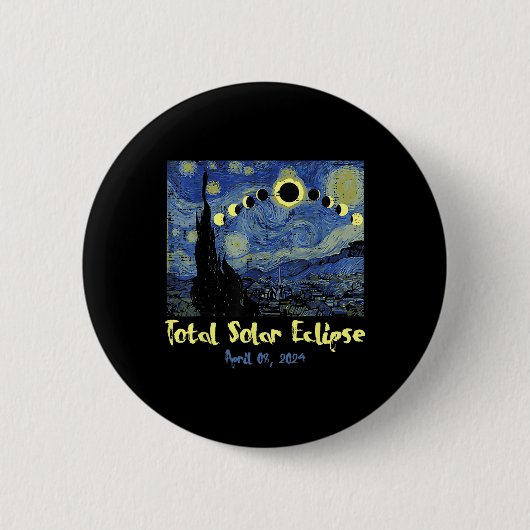 Solar Eclipse 2024 Totalität April 8 Männer Frauen Button (Vorderseite)