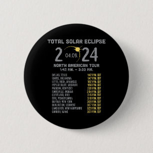 Solar Eclipse 2024 Totalität April 8 Männer Frauen Button