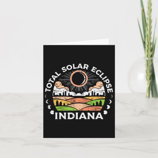 Solar Eclipse 2024 Totalität April 8 Männer Frauen Karte (Vorderseite)