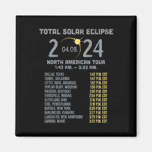 Solar Eclipse 2024 Totalität April 8 Männer Frauen Magnet