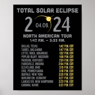 Solar Eclipse 2024 Totalität April 8 Männer Frauen Poster