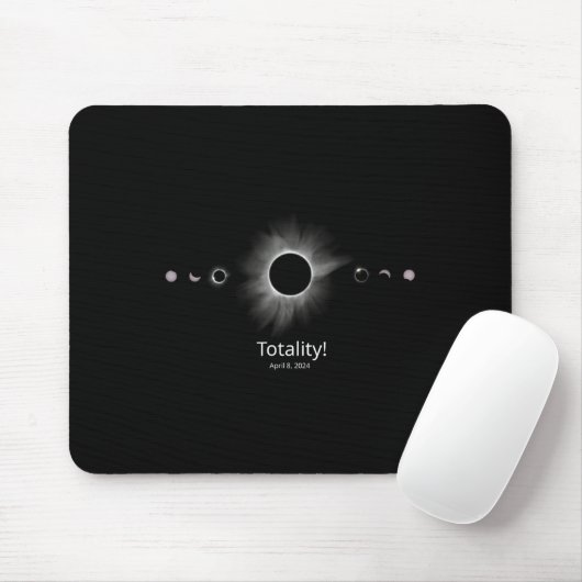 Solar Eclipse 2024 Totalität Mousepad (Mit Mouse)