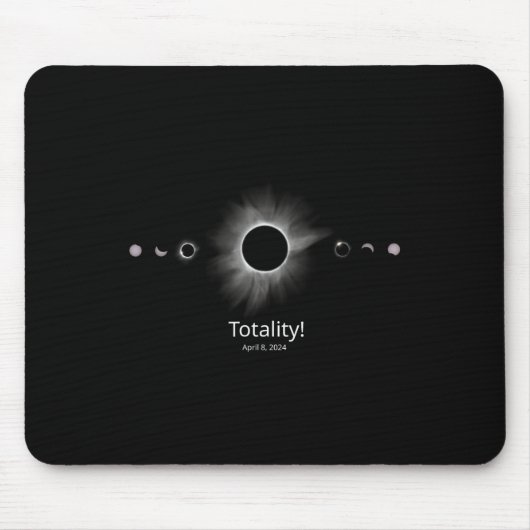 Solar Eclipse 2024 Totalität Mousepad (Vorne)