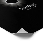 Solar Eclipse 2024 Totalität Poster (Ecke)