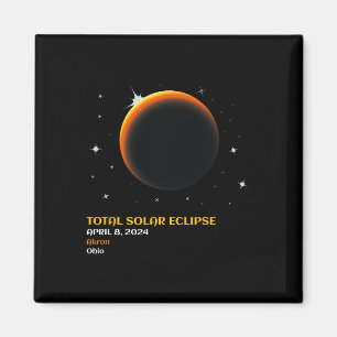 Solar Eclipse 2024 Totality 8. April Magnet