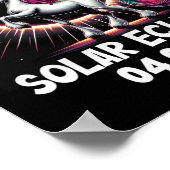 Solar Eclipse 2024 Unicorn Wearing Solar Eclipse G Poster (Ecke)