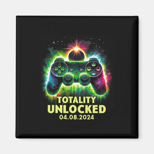 Solar Eclipse 2024 Videospiel Magnet (Vorne)