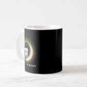 Solar-Eclipse-2024-Zähne-Zahnarztklammern Kaffeetasse (Vorderseite Links)