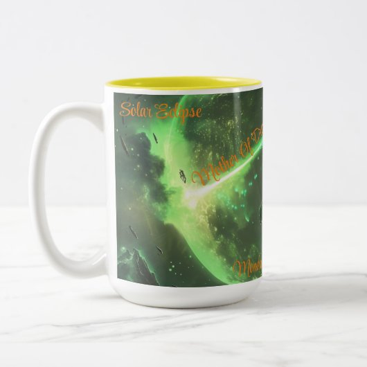 Solar Eclipse 2024 Zweifarbige Tasse (Links)