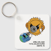 Solar Eclipse 2025 FotoTram Personalisiert Schlüsselanhänger (Vorderseite)