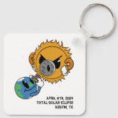 Solar Eclipse 2025 FotoTram Personalisiert Schlüsselanhänger (Rückseite)