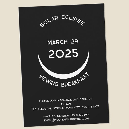 Solar Eclipse 2025 Party Einladung anzeigen