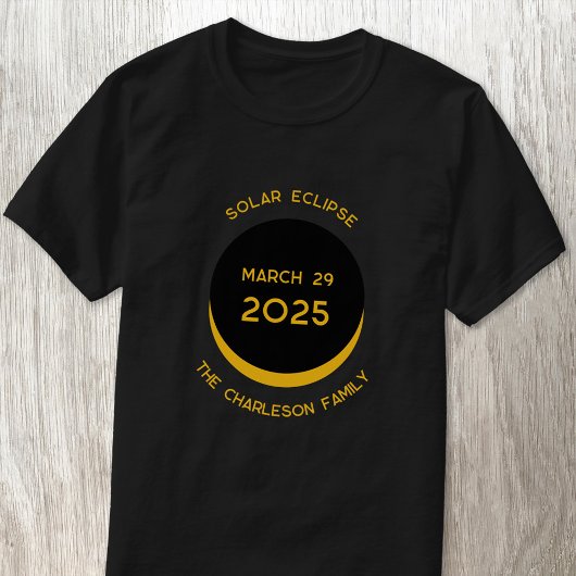 Solar Eclipse 2025 Personalisiert T-Shirt
