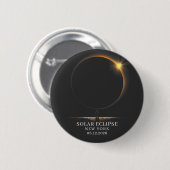Solar Eclipse 2026 Celestial Astronomy Button (Vorne & Hinten)