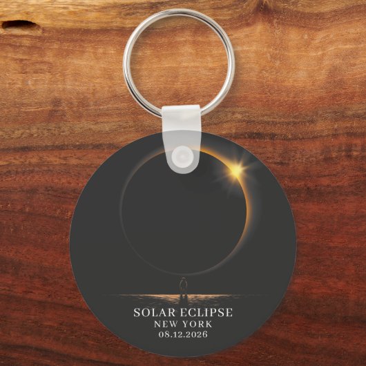 Solar Eclipse 2026 Celestial Astronomy Schlüsselanhänger (Vorderseite)