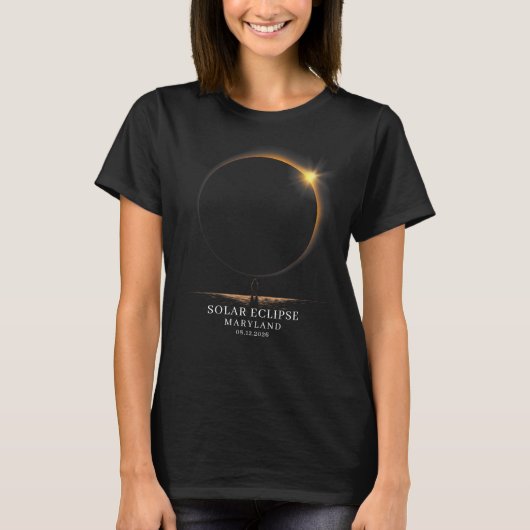 Solar Eclipse 2026 Celestial Astronomy T-Shirt (Vorderseite)