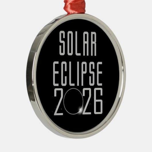 Solar Eclipse 2026 Gedenkveranstaltung Ornament Aus Metall (Rechts)