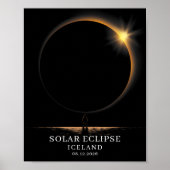 Solar Eclipse 2026 Iceland Celestial Poster (Vorne)