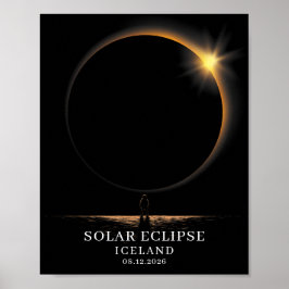 Solar Eclipse 2026 Iceland Celestial Poster