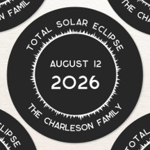 Solar-Eclipse 2026 insgesamt Personalisiert