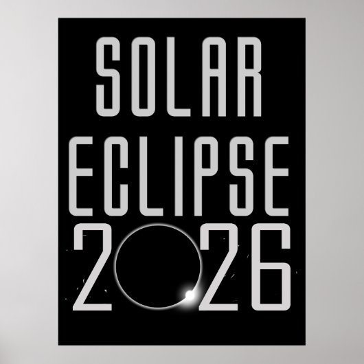 Solar Eclipse 2026 Lebensmittelgeschäft Tasche Poster (Vorne)