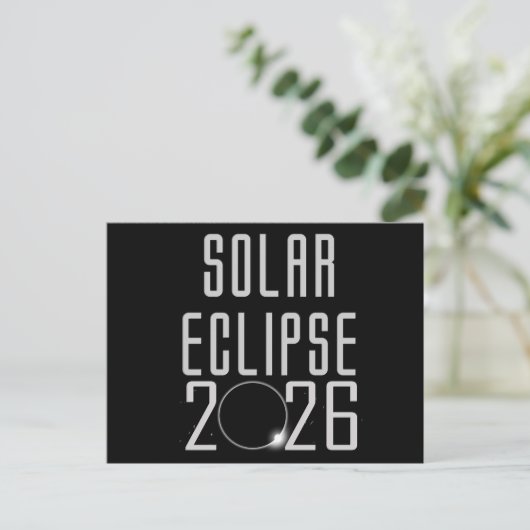 Solar Eclipse 2026 Postkarte (Stehend Vorderseite)