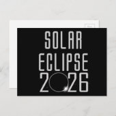 Solar Eclipse 2026 Postkarte (Vorne/Hinten)