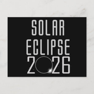 Solar Eclipse 2026 Postkarte