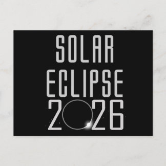 Solar Eclipse 2026 Postkarte