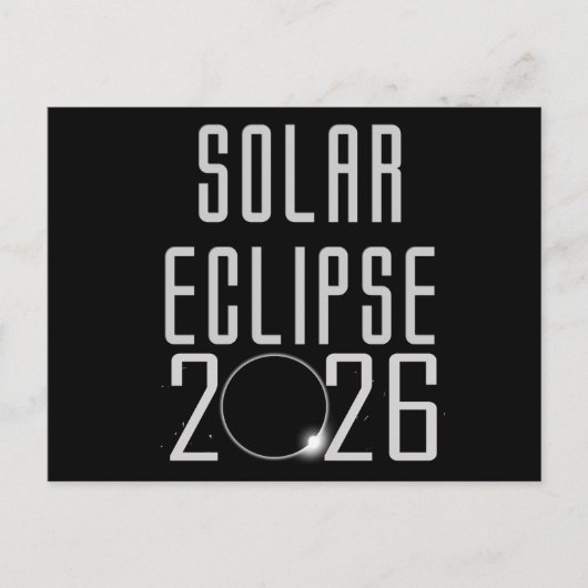 Solar Eclipse 2026 Postkarte (Vorderseite)