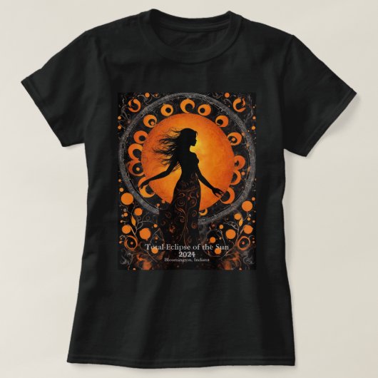 Solar Eclipse 2 Seite IHRES Text Sun Dancer T-Shirt (Design vorne)
