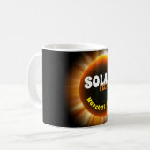 Solar Eclipse 3/29/2025 Benutzerdefinierter Text Kaffeetasse (Vorderseite Links)