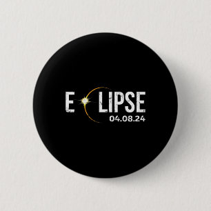 Solar Eclipse 4.08.24 2024 Erwachsene Kinder Ameri Button